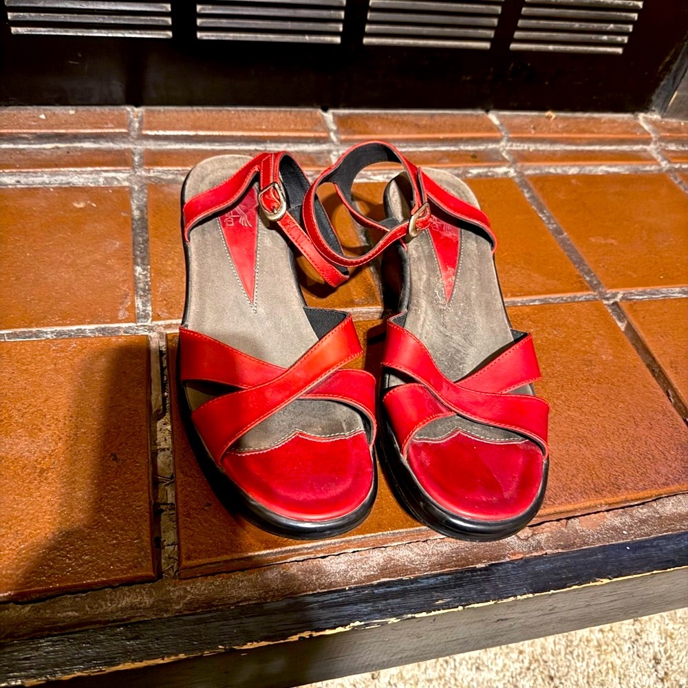 Dansko Women's Red Strappy Sandals